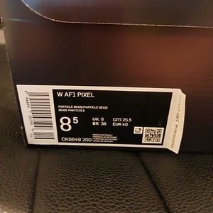 Nike air force one pixel Beige color size 8.5